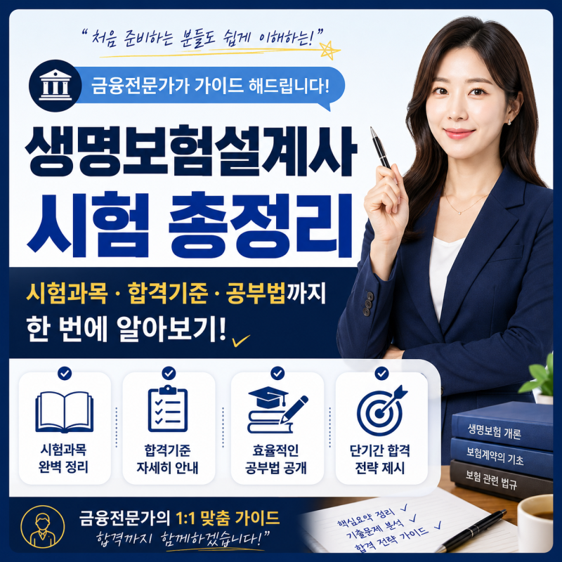 생명보험설계사 시험 총정리｜시험과목·합격기준·공부법까지 한 번에 알아보기