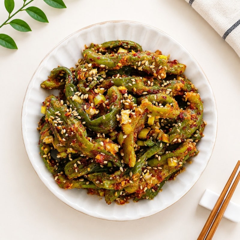 꽈리고추찜 전자렌지 레시피, 꽈리고추 무침 양념 만들기
