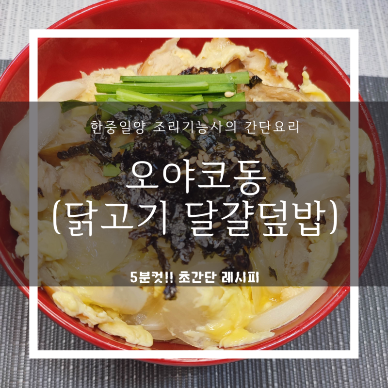 [초간단 5분 레시피] 퍽퍽한 닭가슴살의 촉촉한 변신! 오야코동(닭고기 달걀덮밥) 만들기