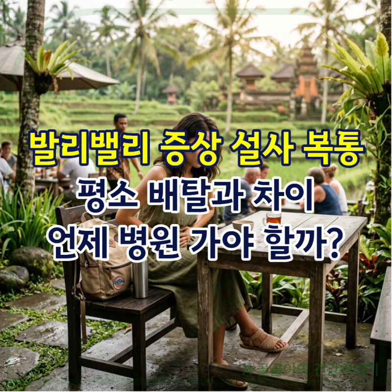 발리밸리 증상 설사 복통 평소 배탈과 차이, 언제 병원 가야 할까