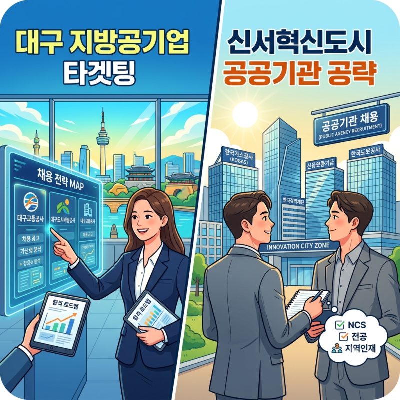 [취업 정보] 대구 공기업 종류 총정리 & 합격률 높이는 취업 전략 3가지! (교통공사, 가스공사,....