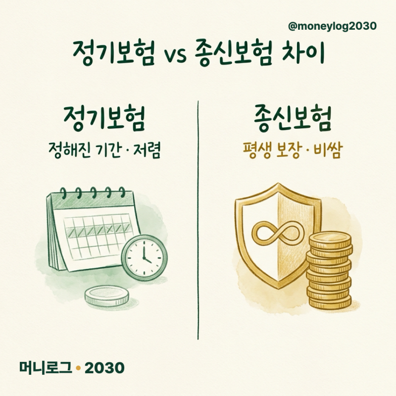 정기보험 종신보험 차이, 뭐가 다르고 나는 어느 쪽일까