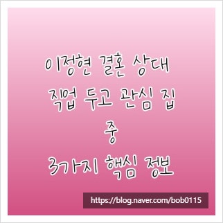 이정현 결혼 상대 직업 두고 관심 집중, 3가지 핵심 정보