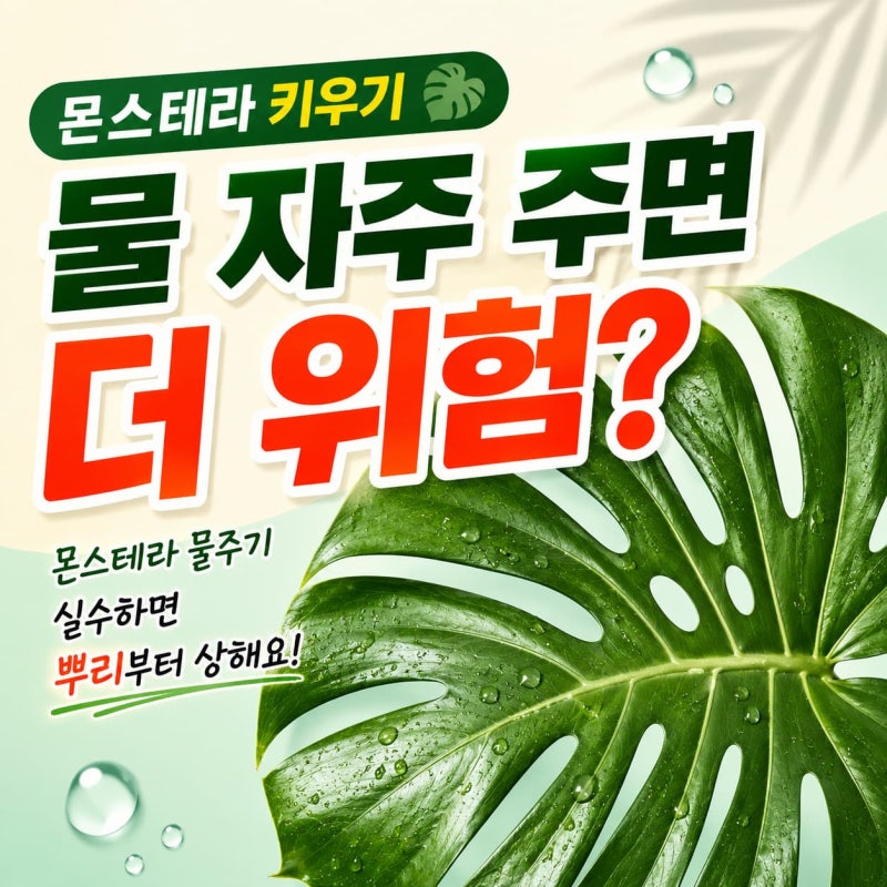 몬스테라 키우기, 물주기 1~2주 간격부터 분갈이 시기까지