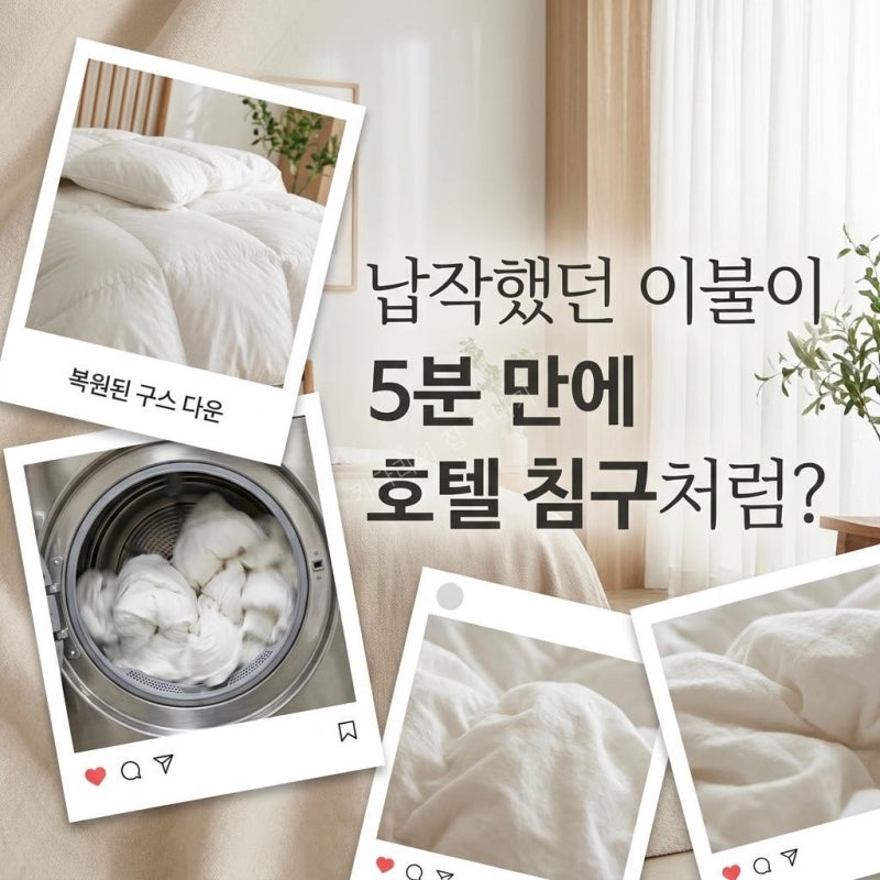 6개월간 압축팩에 찌그러져 보관했던 이불, 솜 뭉침 없이 빵빵하게 새것처럼 복원하는 법