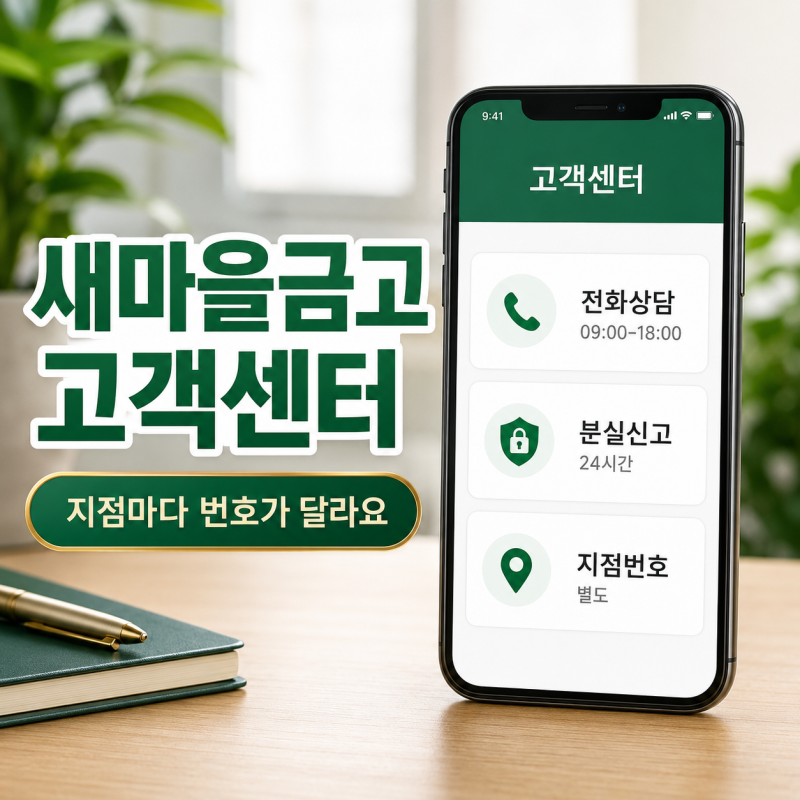 새마을금고 고객센터 전화번호 상담원 연결 총정리