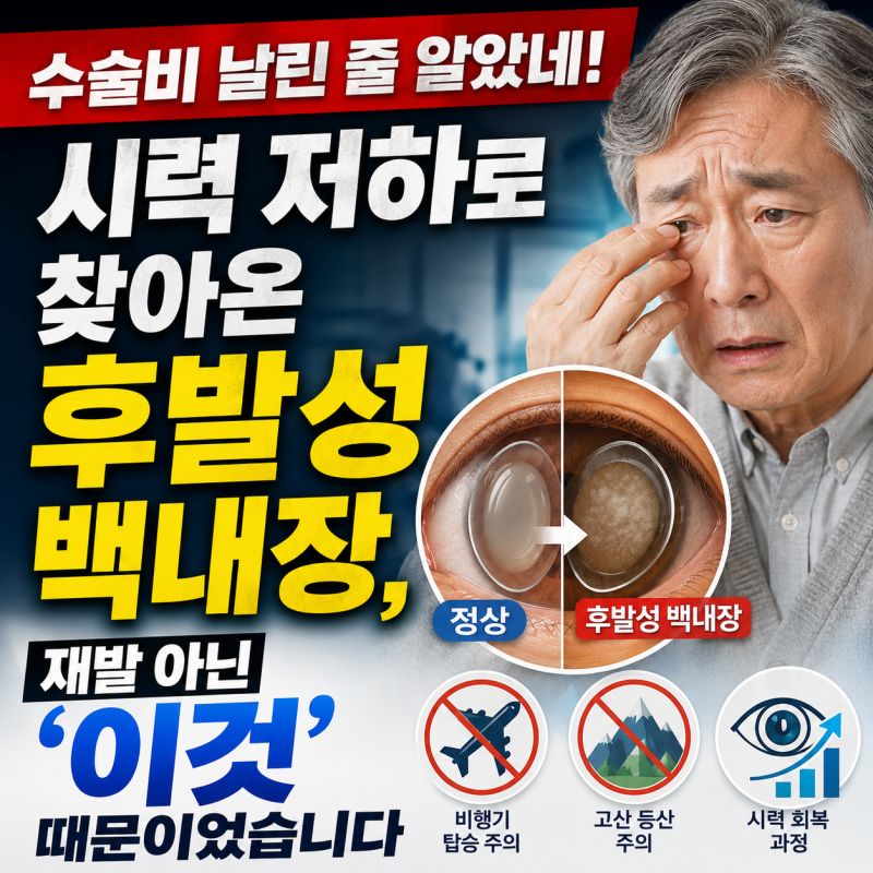 수술비 날린 줄 알았네! 시력 저하로 찾아온 후발성백내장, 재발 아닌 '이것' 때문이었습니다