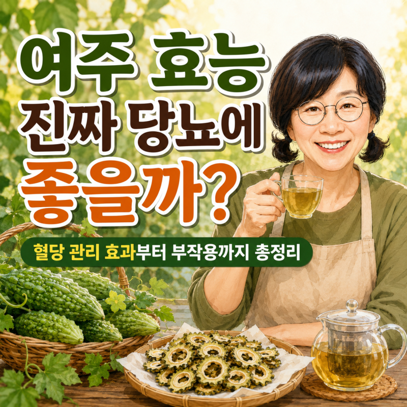 여주 효능 진짜 당뇨에 좋을까? 혈당 관리 효과부터 부작용까지 총정리