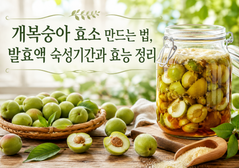 개복숭아 효소 만드는 법, 발효액 숙성기간과 효능 정리