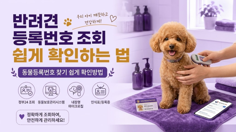 반려견 등록번호 조회 방법, 쉽게 확인하는 법