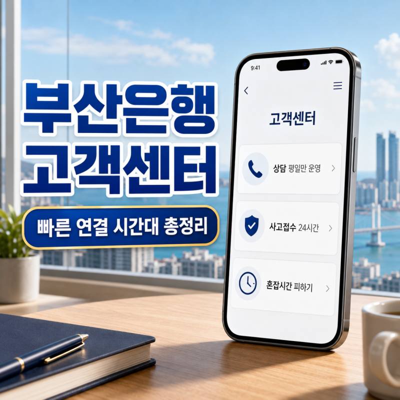 부산은행 고객센터 전화번호, 지점 방문 없이 될까?