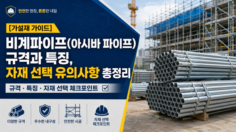 [가설재 가이드] 비계파이프(아시바 파이프) 규격과 특징, 자재 선택 유의사항 총정리