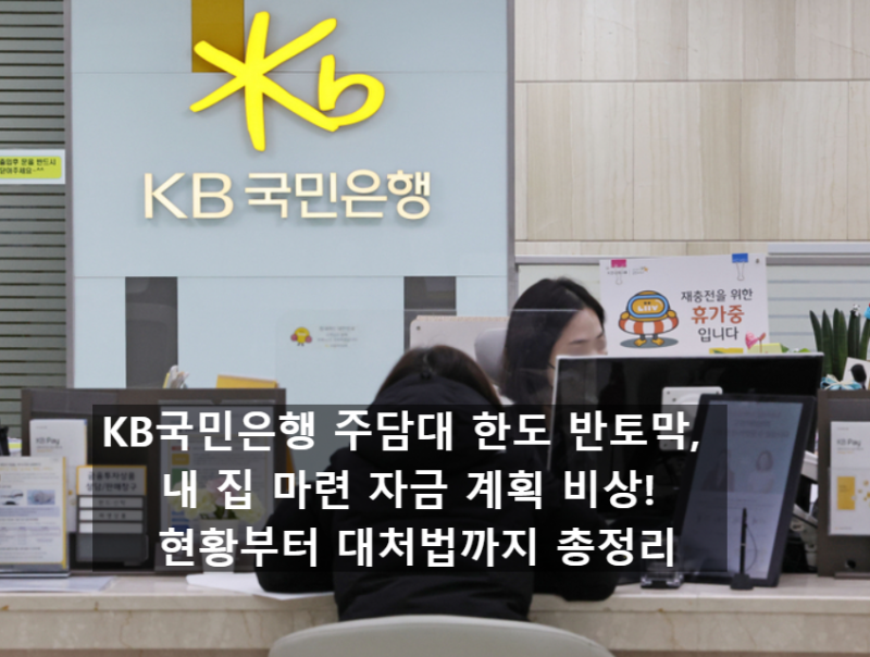 KB국민은행 주담대 한도 반토막, 내 집 마련 자금 계획 비상! 현황부터 대처법까지 총정리