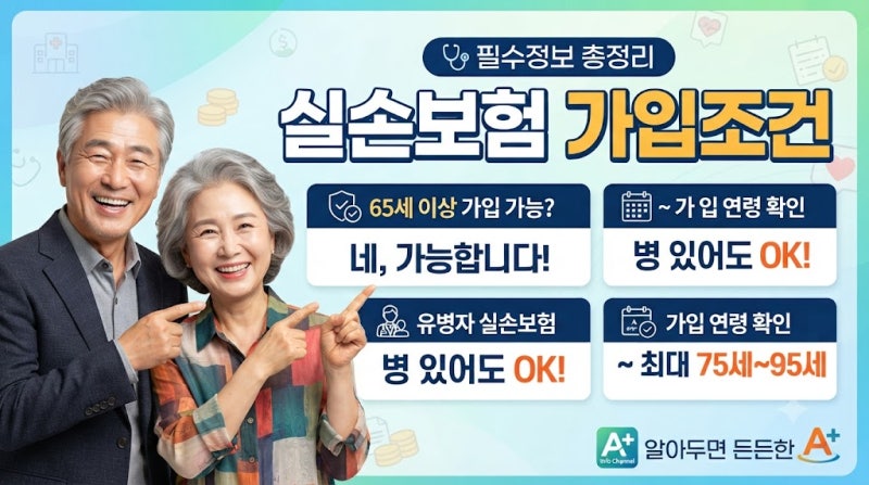 실손보험 가입조건 총정리｜65세 이상 가입 가능할까? 유병자 실손보험·가입 나이까지