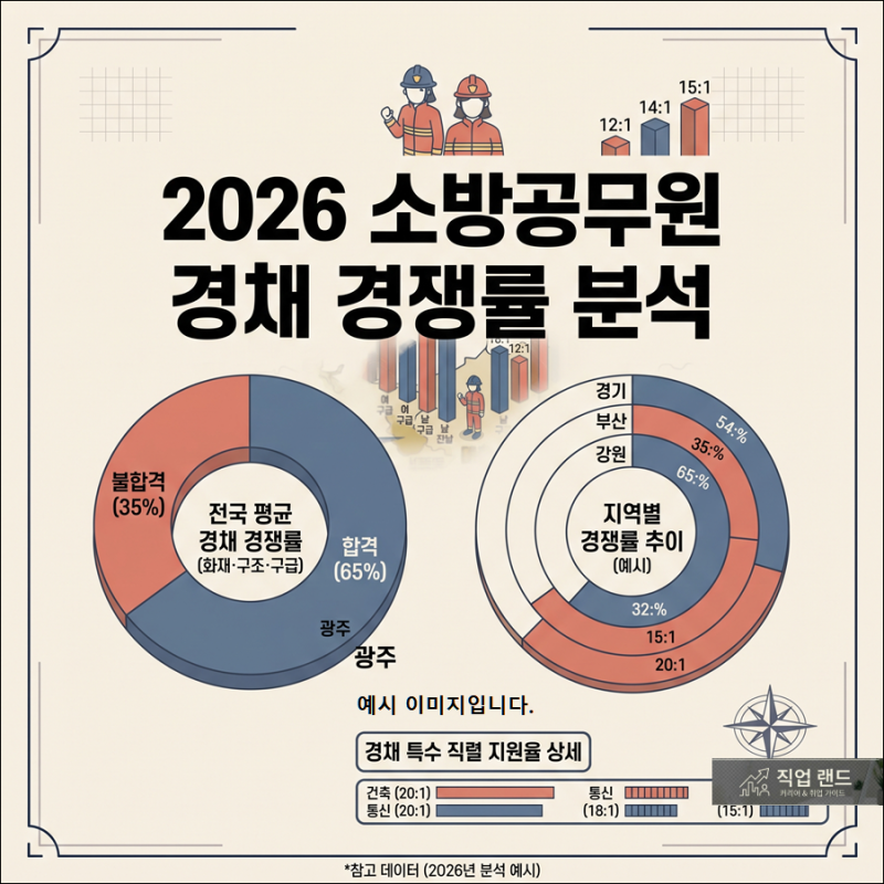 2026 소방공무원 경채 경쟁률 계급과 지역별 차이 현실 비교
