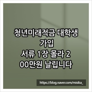 청년미래적금 대학생 가입, 서류 1장 몰라 200만원 날립니다