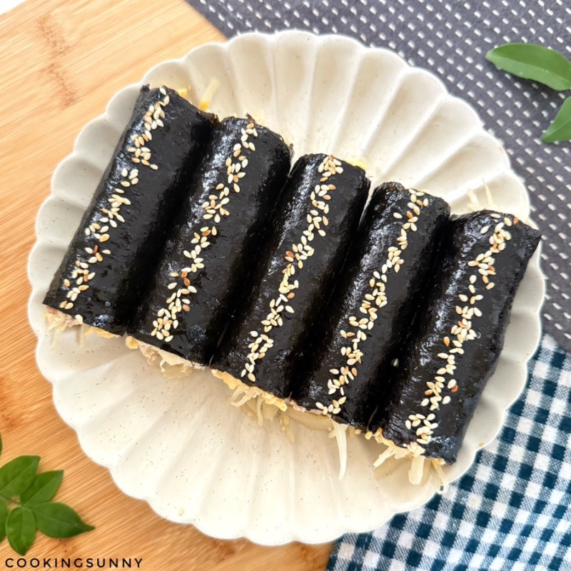 살 찔 걱정없고 정말 맛있는 다이어트 밥없는 참치 두부 양배추 꼬마김밥 만들기 다이어트김....