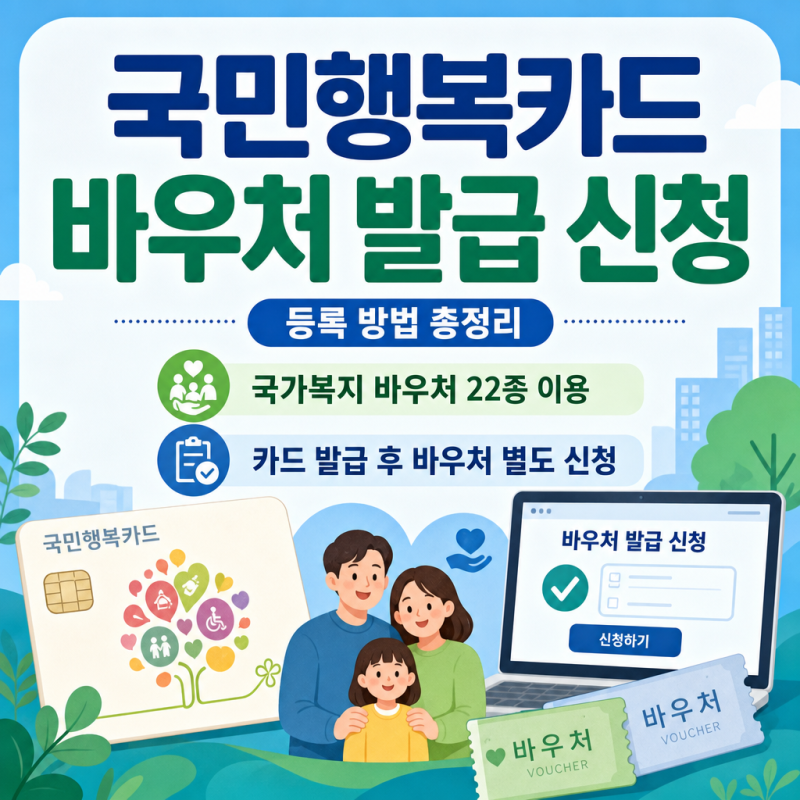 국민행복카드 바우처 발급 신청｜등록 방법 총정리