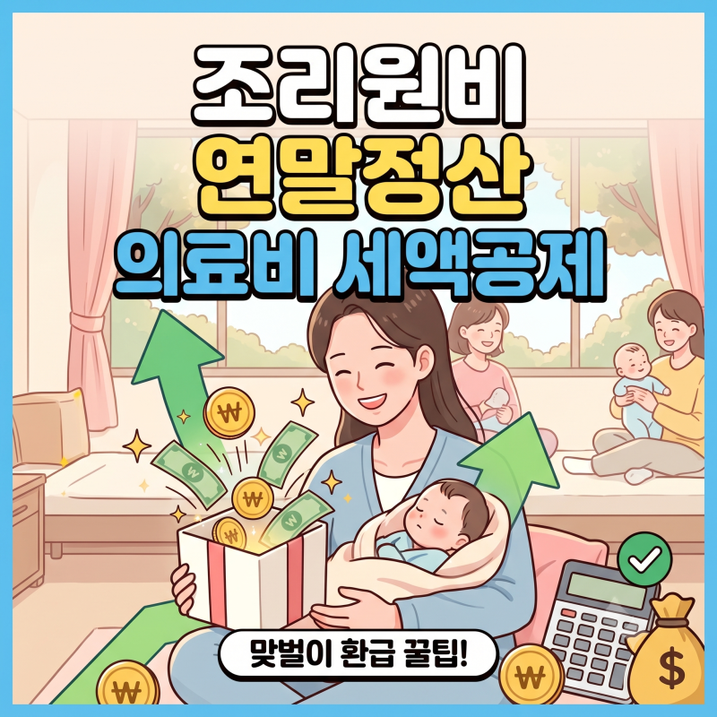산후조리원 비용 200만원 공제 누구한테 몰아줄까? (맞벌이 꿀팁)