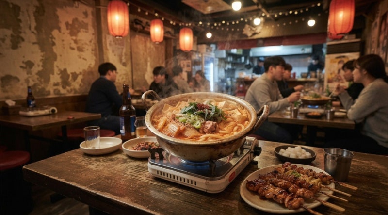 김치우동전골 레시피 | 비오는 날 생각나는 얼큰한 우동전골