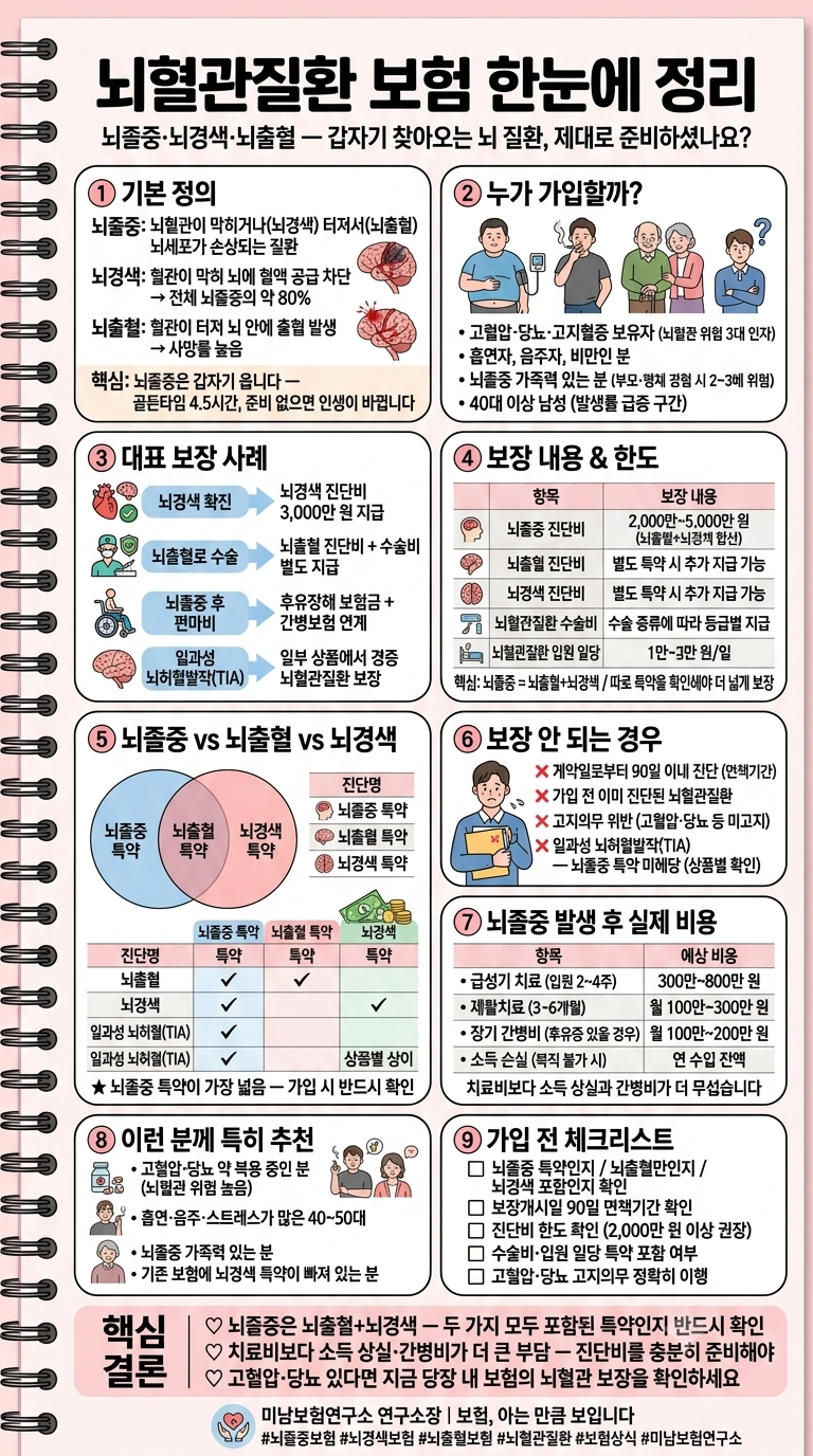 뇌혈관질환 보험 한눈에 정리 ☆