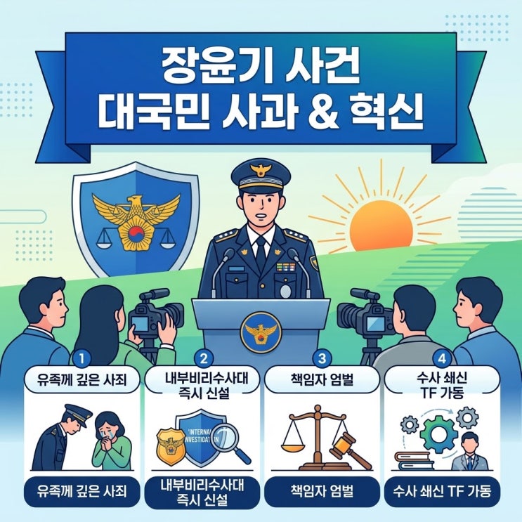 광주 여고생 <b>장윤기 사건</b> 부실수사 논란? <b>경찰</b>청장 대행 대국민... 