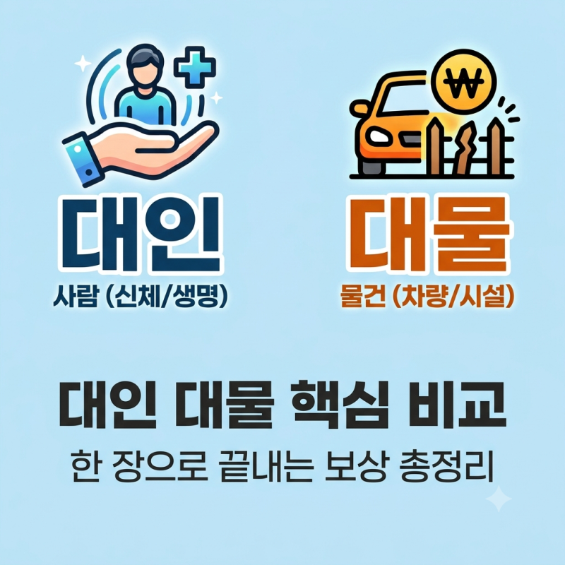 [교통사고] 대인·대물 차이점 / 실전 합의 요령 (+미수선 처리 꿀팁까지)