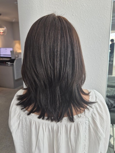 역곡역미용실 아르젠떼헤어 부천역곡점 브라운 염색, 중단발 레이어드컷 후기