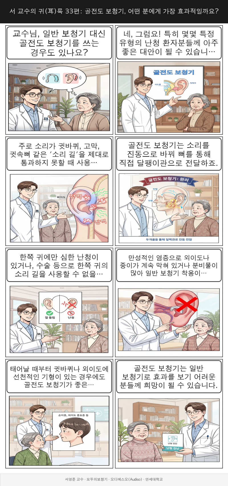 서 교수의 귀(耳)록 33편: 골전도 보청기, 어떤 분에게 가장 효과적일까요?