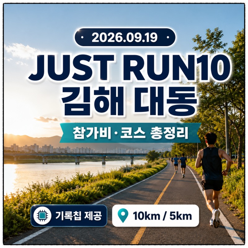2026 JUST RUN10 김해 대동 접수 일정 참가비 코스 총정리