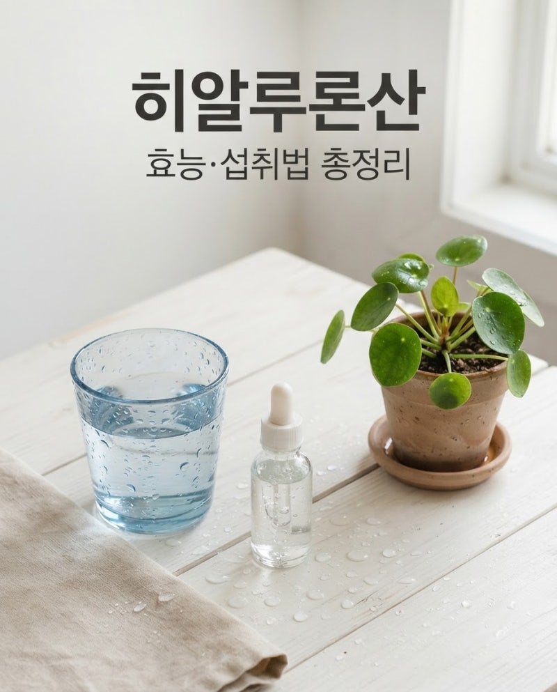 히알루론산이란? 효능부터 먹는 법·바르는 법까지 완벽 정리 (초보자 가이드)