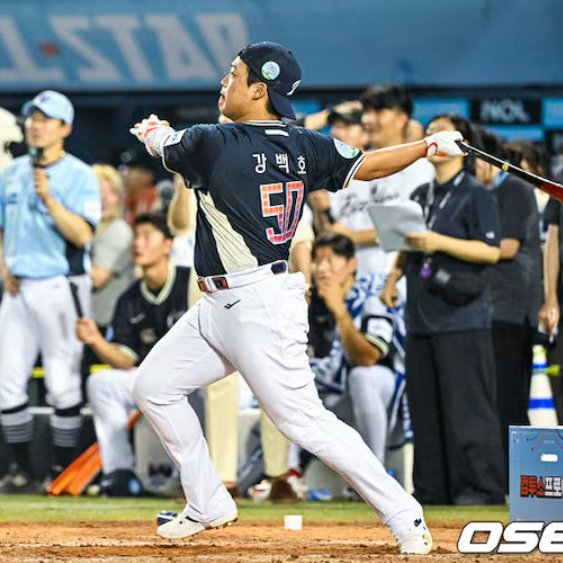 넘어갔다"…한화 <b>강백호</b>, 첫 올스타 <b>홈런더비 우승</b>까지 무슨... 