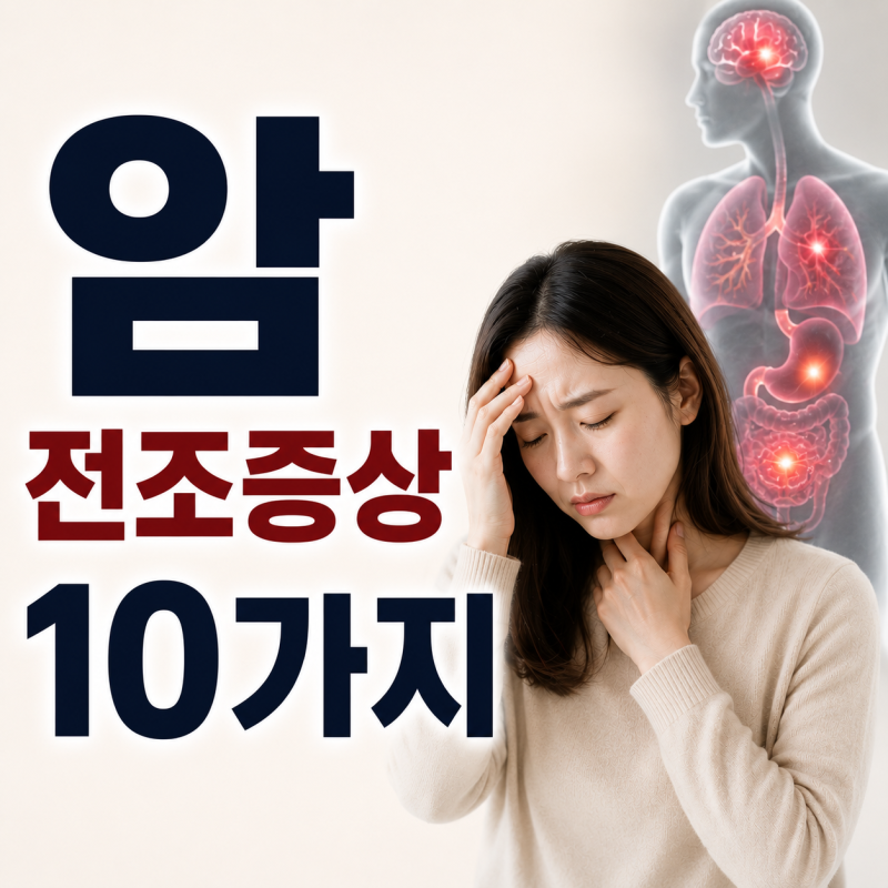 암 전조증상 10가지, 몸이 보내는 위험 신호 놓치지 마세요!
