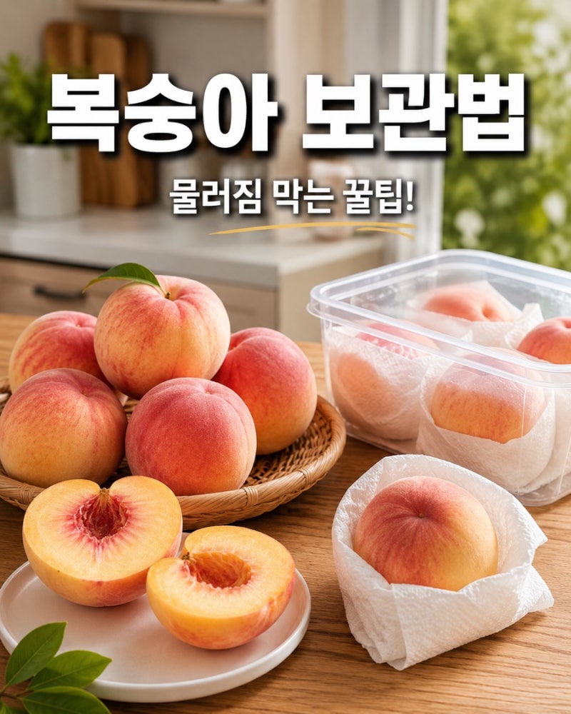 복숭아 보관법! 냉장고에 그냥 넣으면 빨리 물러집니다
