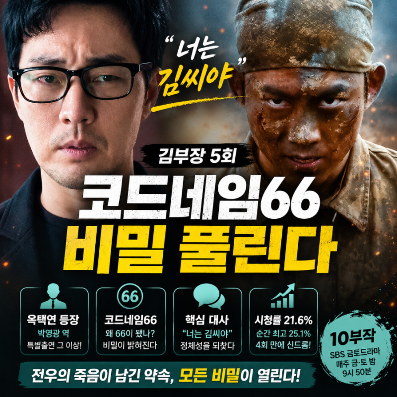 김부장 옥택연 동생 박강성, 왜 김부장에게 총을 겨눴나 [4회 5회 줄거리 분석]