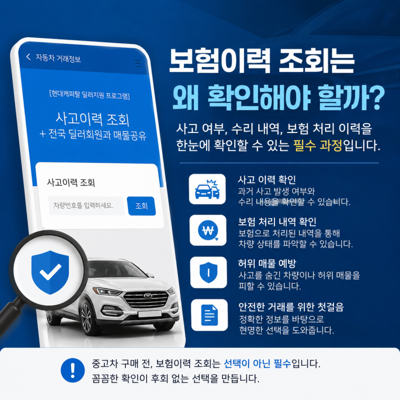 중고차 보험이력 조회, 어디까지 믿어야 할까? 실제 딜러가 확인하는 방법