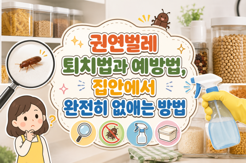 권연벌레 퇴치법과 예방법, 집안에서 완전히 없애는 방법