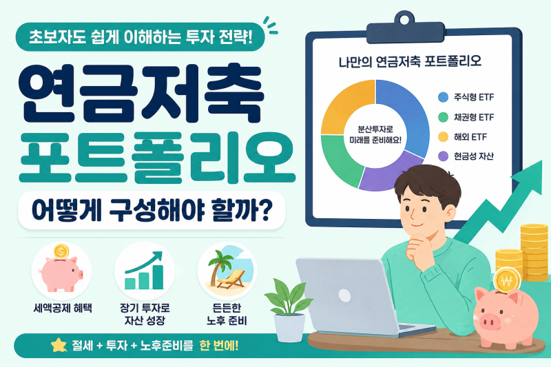 연금저축 포트폴리오 어떻게 구성해야 할까? 초보자도 쉽게 이해하는 투자 전략
