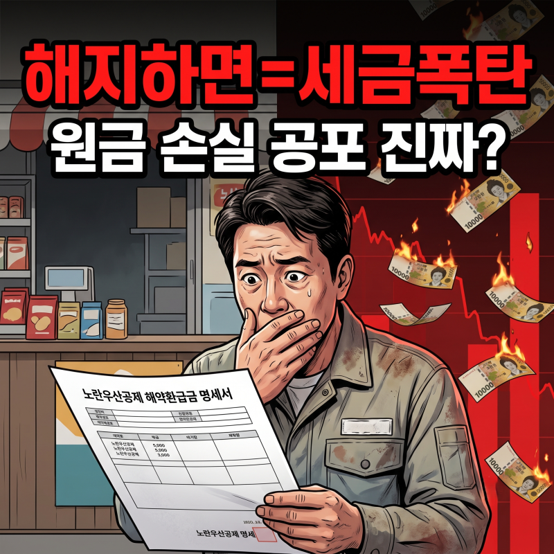 노란우산공제 해지, 16.5% 세금 폭탄 피하는 법