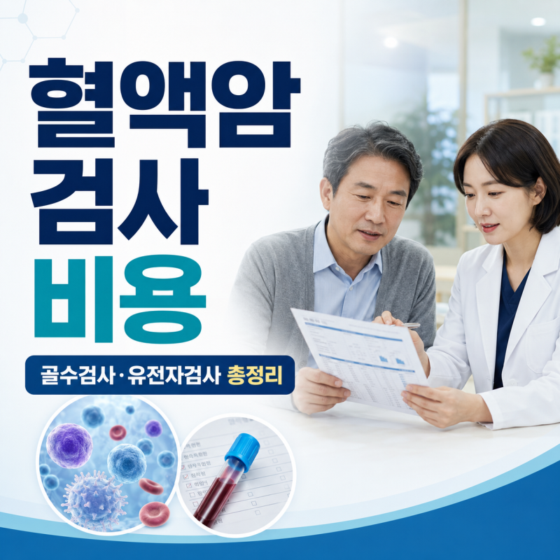혈액암 검사 비용 얼마나 들까? 골수검사·유전자검사 총정리