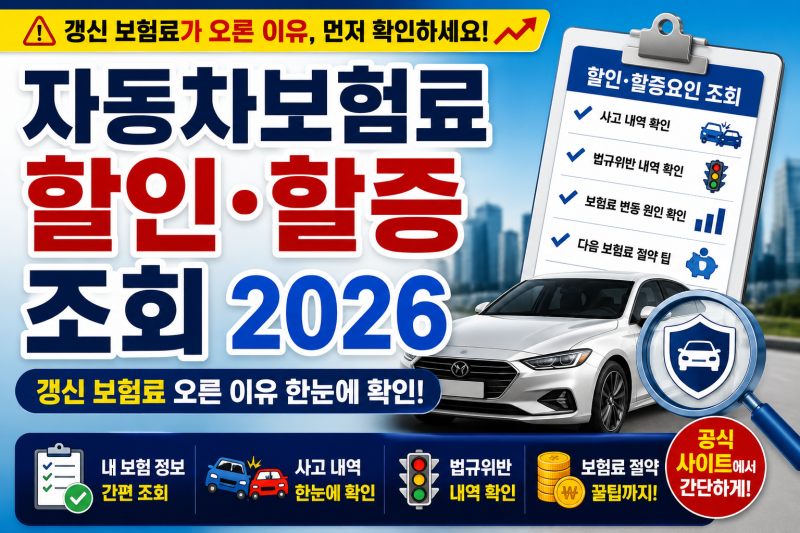 자동차보험 갱신 보험료가 오른 이유, 할인·할증 내역부터 확인하세요