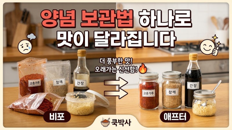 양념도 보관법이 다르다! 간장·고춧가루·고추장 제대로 보관하는 방법