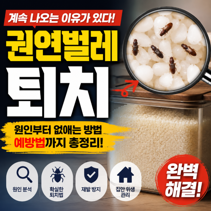 권연벌레퇴치, 집에서 계속 나오는 이유? 원인부터 없애는 방법·예방법까지 총정리