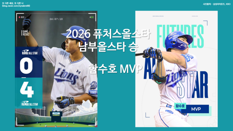 2026 퓨처스<b>올스타전</b> 남부올스타 승리 삼성라이온즈 함수호... 