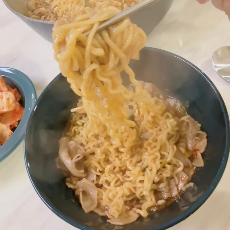 대패삼겹살 라면 끓이는법 5분 완성 초간단 집밥 요리 레시피