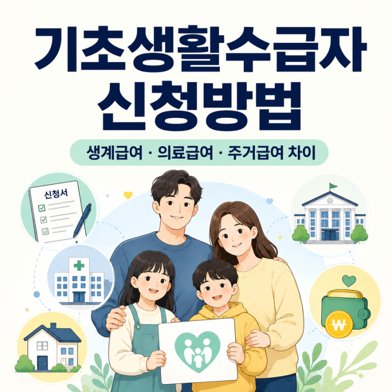 기초생활수급자 신청방법｜생계급여·의료급여·주거급여 차이