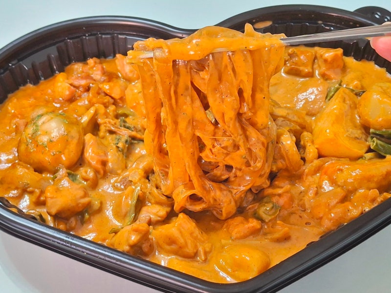 두찜 로제찜닭 맵기 보통맛 납작당면 변경 야식추천 두찜대전중리점 후기