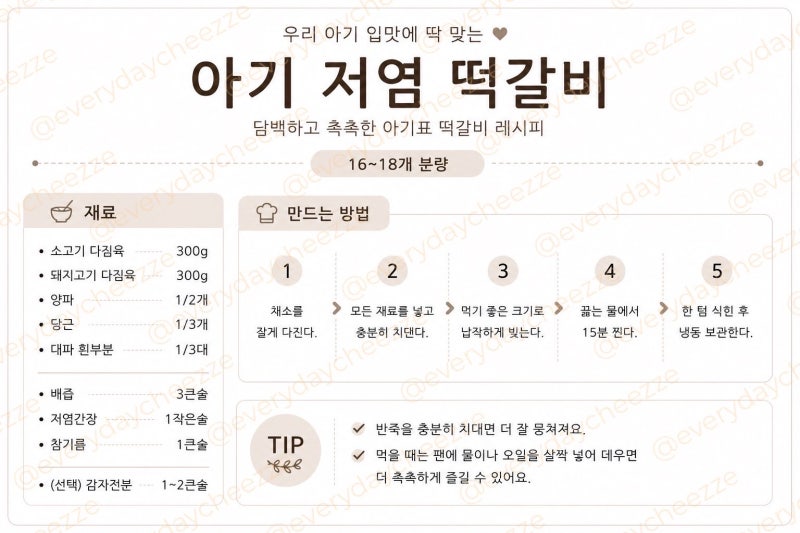 아기 저염 떡갈비