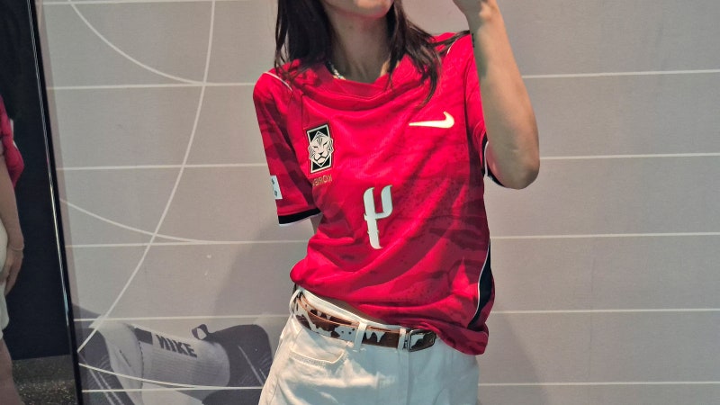김포공항 롯데몰 나이키 축구 국가대표 유니폼 저지 마킹 서비스 커스텀 (165cm S사이즈 여자 ....