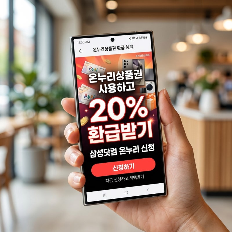 삼성닷컴 온누리 신청 방법과 20% 환급 꿀팁 (검수 지연 해결법)